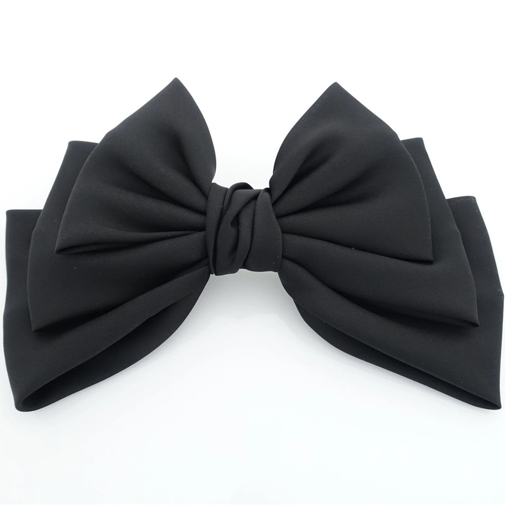 Elegant Black Bow Hair Accessory